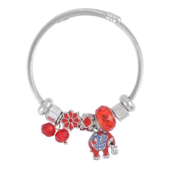 Multi Color Austrian Crystal, MultiGemstone, Enameled Bracelet (6.5-7.5In) in - Picture 1 of 3